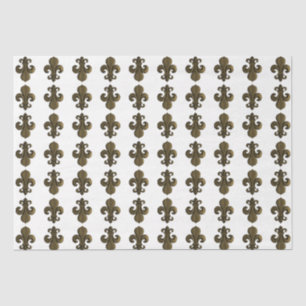 Papel De Seda Dourado Fleur de Lis - Desligamento Francês