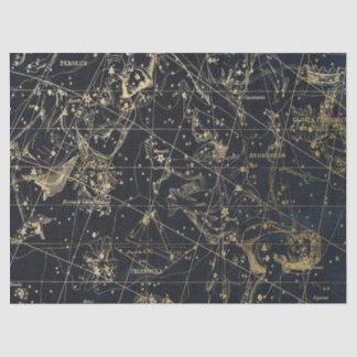 Papel De Seda Dourado Galaxy Star Map Series Design 1
