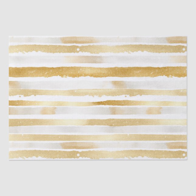 Papel De Seda Dourado Glam Abstrato striping Aniversário (Frente )