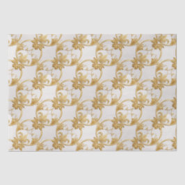 Papel De Seda Dourado Livro Branco sobre os Tecidos AI