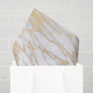 Papel De Seda Dourado Marble