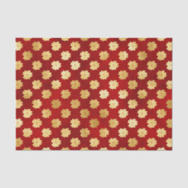 Papel De Seda Dourado Natal Poinsettias em Vermelho