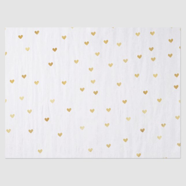 Papel De Seda Dourados Glam Hearts (Frente )