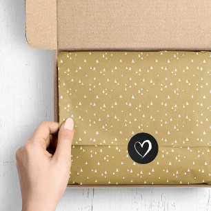 Papel De Seda Dourados Triângulos Pequenos