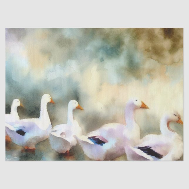 Papel De Seda Doze dias de Natal: Gansos A-Lay, (A) (Frente )