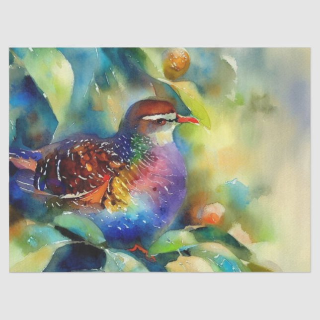 Papel De Seda Doze dias de Natal: Partridge (A) (Frente )