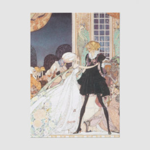 Papel De Seda Doze Princesas Dançantes Vintage por Kay Nielsen