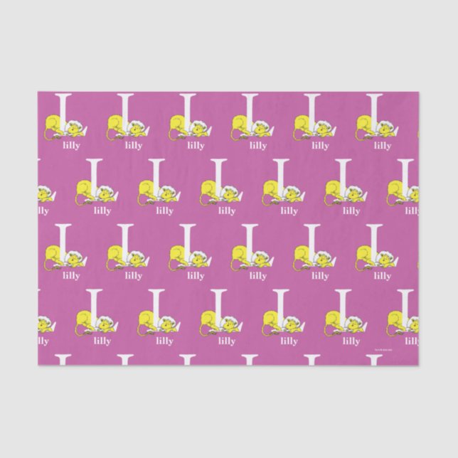 Papel De Seda Dr. Seuss ABC: Carta L - Branco | Adicione seu nom (Frente )