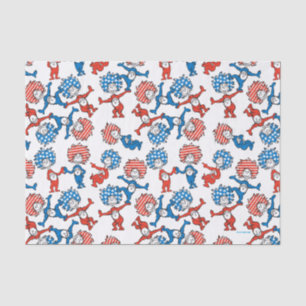 Papel De Seda Dr. Seuss Coisa Um Coisa Dois Padrão da Bandeira