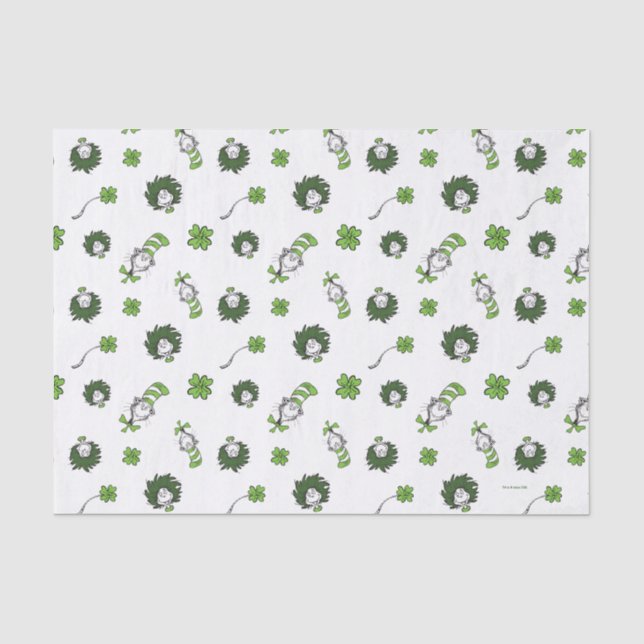 Papel De Seda Dr. Seuss | Gato no Chapéu de Trevo (Frente )