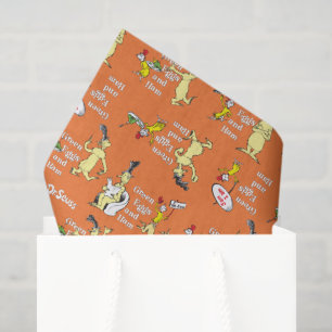 Papel De Seda Dr. Seuss Ovos Verdes e Presunto Padrão de Persona