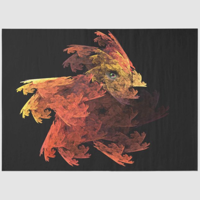 Papel De Seda Dragão Bebê - Arte Fractal (Frente )