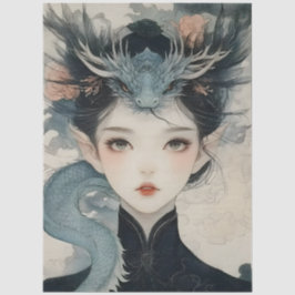 Papel De Seda Dragão da Fantasia Mítológica Oriental