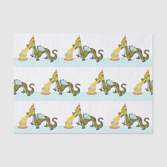 Papel De Seda Dragão de Aniversário (Frente )