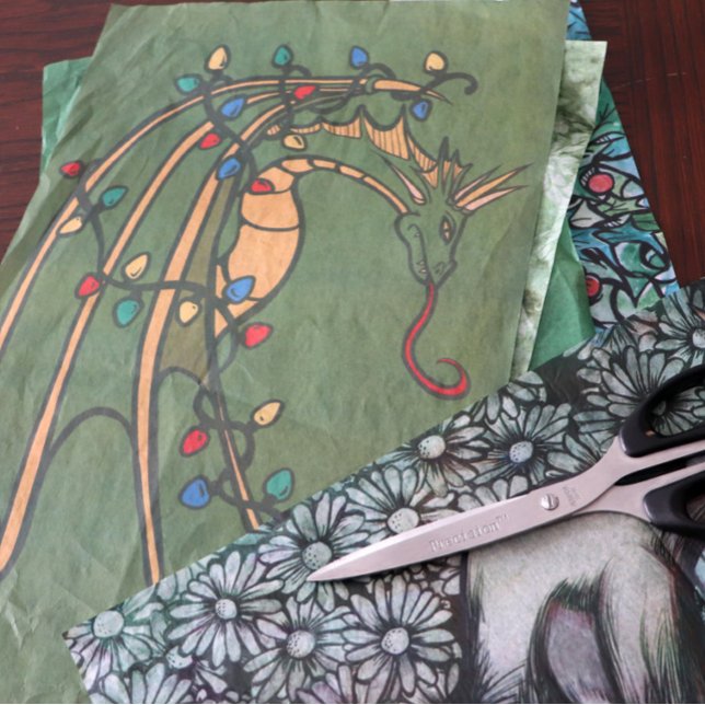 Papel De Seda Dragão de Natal (Criador carregado)