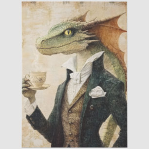 Papel De Seda Dragão Grande da Fantasia Mitológica Whimsical