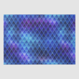 Papel De Seda Dragão Iridescente Fantasia Escamas Azuis Roxas