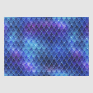 Papel De Seda Dragão Iridescente Fantasia Escamas Azuis Roxas
