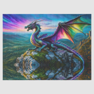 Papel De Seda Dragão Iridescente Guarda Sua Terra