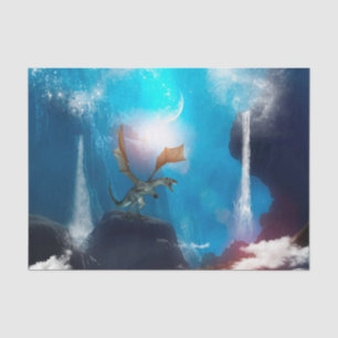 Papel De Seda Dragão maravilhoso na noite