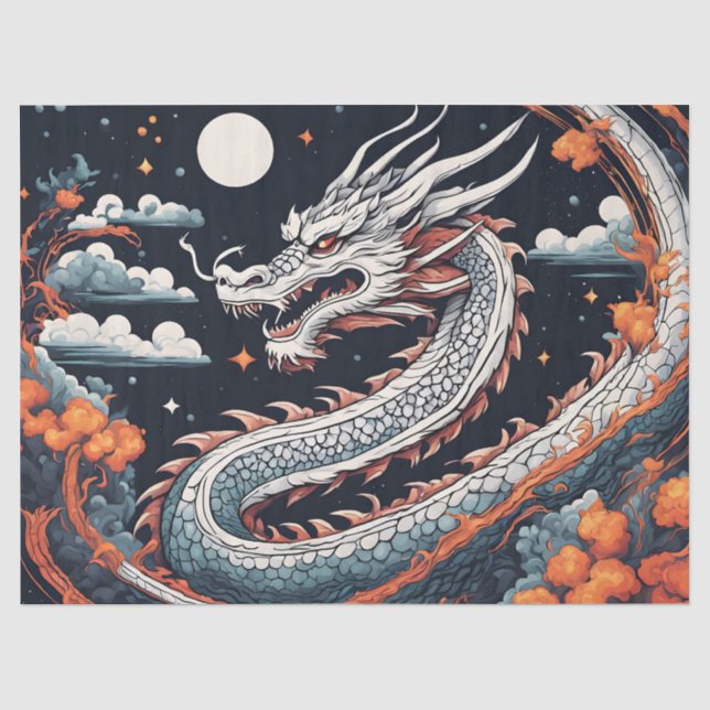 papel de seda dragão noturno (Frente )