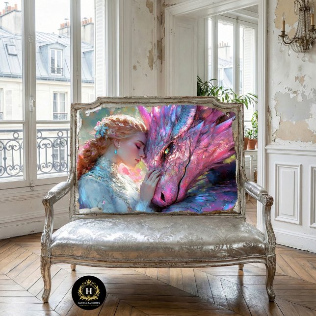 Papel De Seda Dragão Rosa Caprichoso & Princesa Elfa Decoupage (Criador carregado)