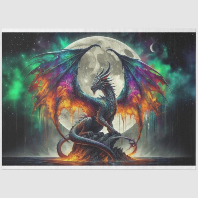 Papel De Seda Dragão Steamy (Frente )