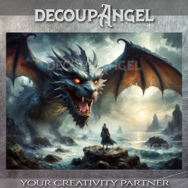 Papel De Seda Dragão-Terra - Decoupage-