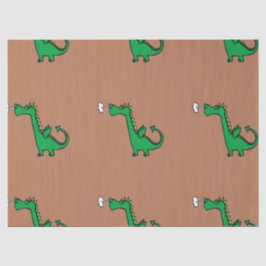 Papel De Seda Dragão verde para respirar ar