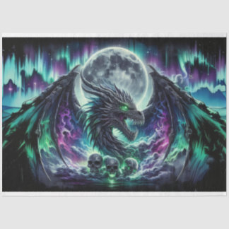Papel De Seda Dragon Skull