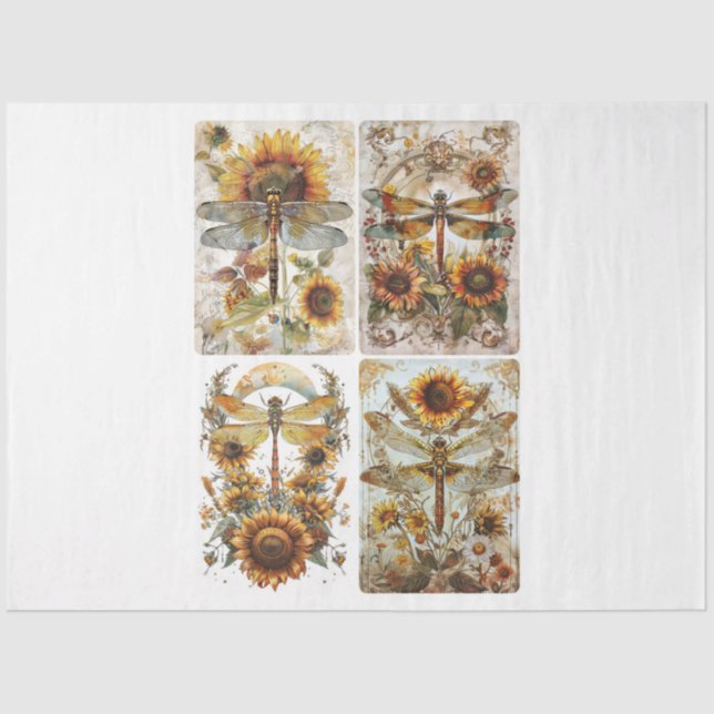 Papel De Seda Dragonflies de Designer (Frente )