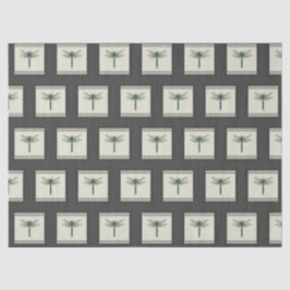 Papel De Seda Dragonfly Azul Elegante