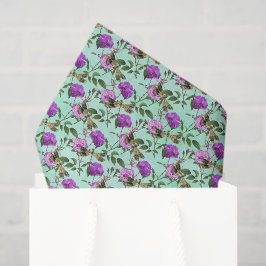Papel De Seda Dragonfly Floral Puro