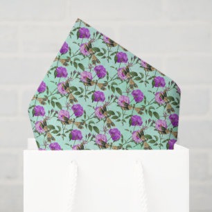 Papel De Seda Dragonfly Floral Puro
