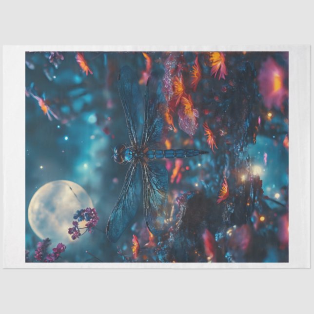 Papel De Seda Dragonfly Moon (Frente )