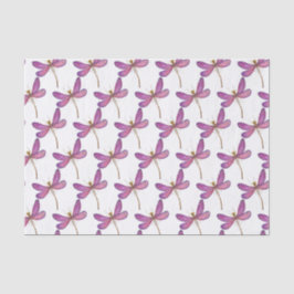 Papel De Seda Dragonfly Roxo Simples e Elegante