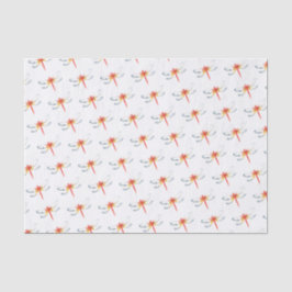 Papel De Seda Dragonfly vermelha