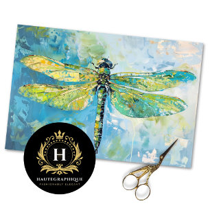 Papel De Seda Dragonfly Vintage Dissociação Floral