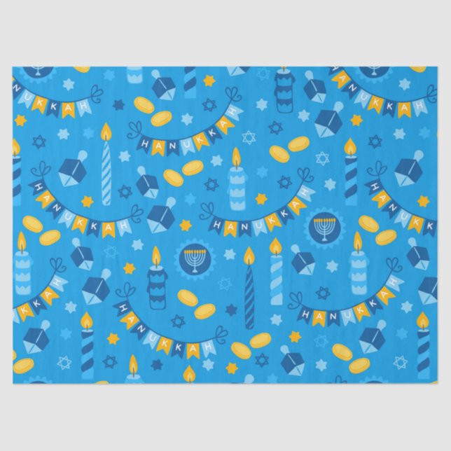 Papel De Seda Dreidels de Hanukkah (Frente )