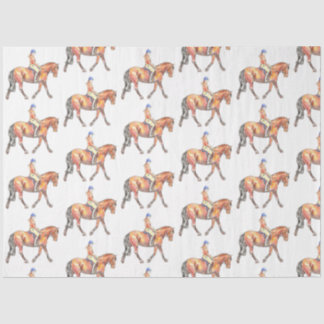 Papel De Seda Dressage de Trote do Cavalo de Baía