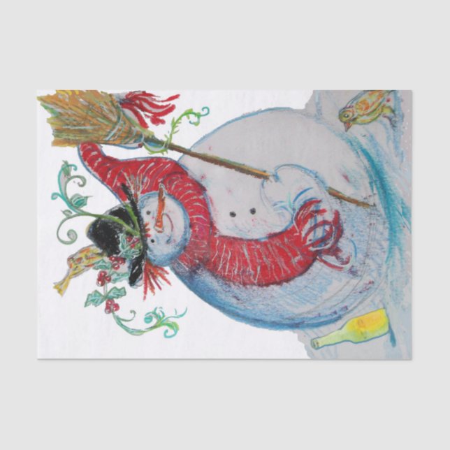 PAPEL DE SEDA DRUNKEN SNOWMAN (Frente )