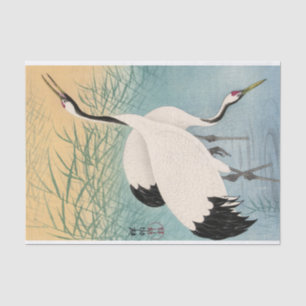 Papel De Seda Duas gruas por Ohara Koson