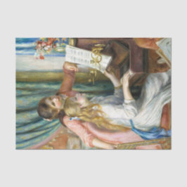 Papel De Seda Duas jovens meninas no Piano por Auguste Renoir Ar