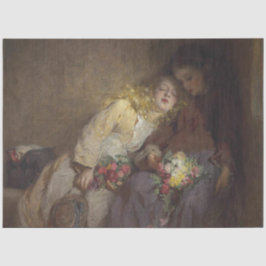 Papel De Seda Duas Meninas Jovens Retornando Para Casa