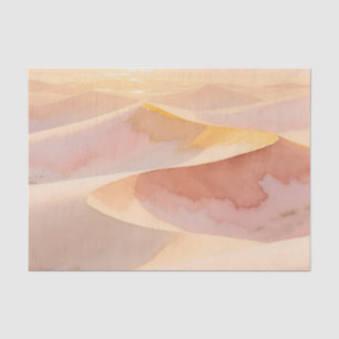 Papel De Seda Dunas do Pôr do Sol no Deserto em Aquarela