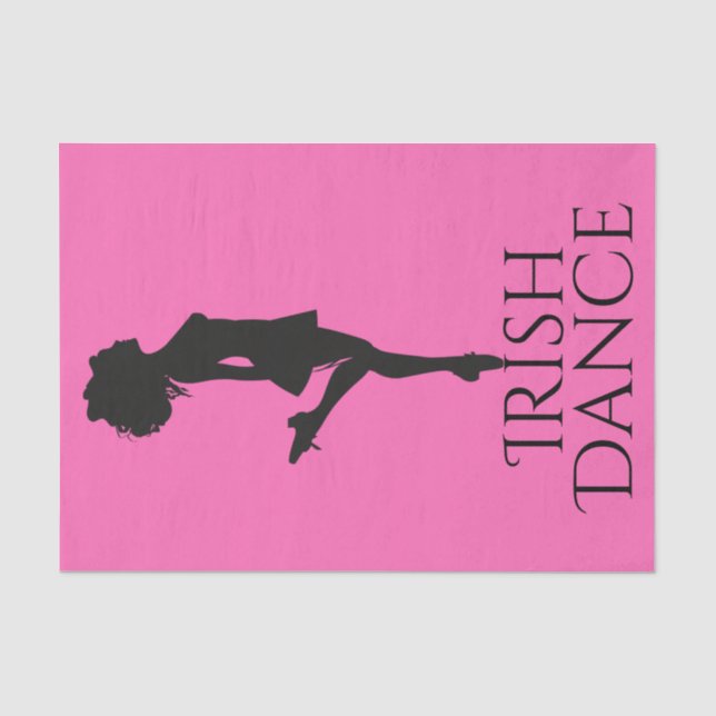 Papel De Seda Duro de dança Calçado rosa e preto (Frente )