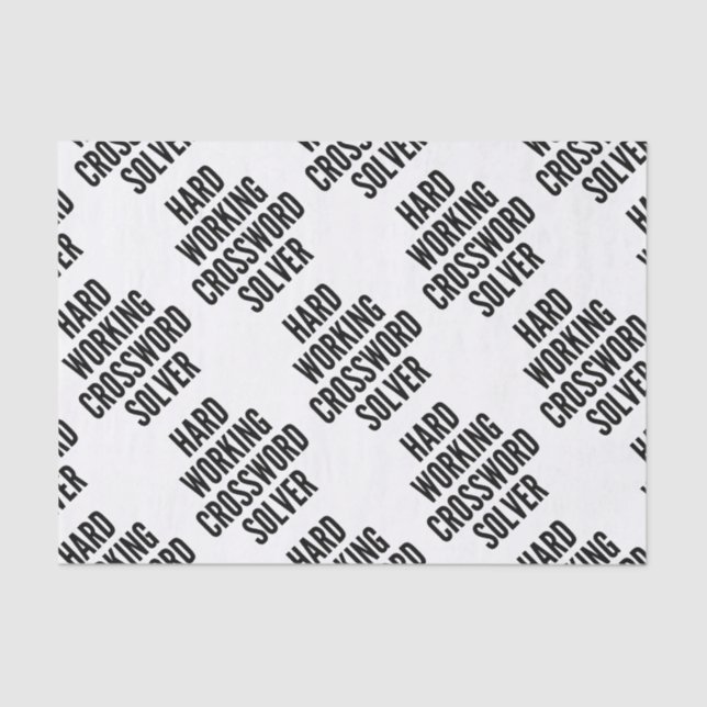 Papel De Seda Duro que trabalha com o Crossword Solver (Frente )