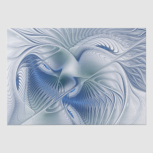 Papel De Seda Dynamics Fantasy Abstrato Blue Tones Arte Fractal