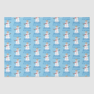 Papel De Seda É um Mistério da Neve Detetive Boneco de Neve Azul