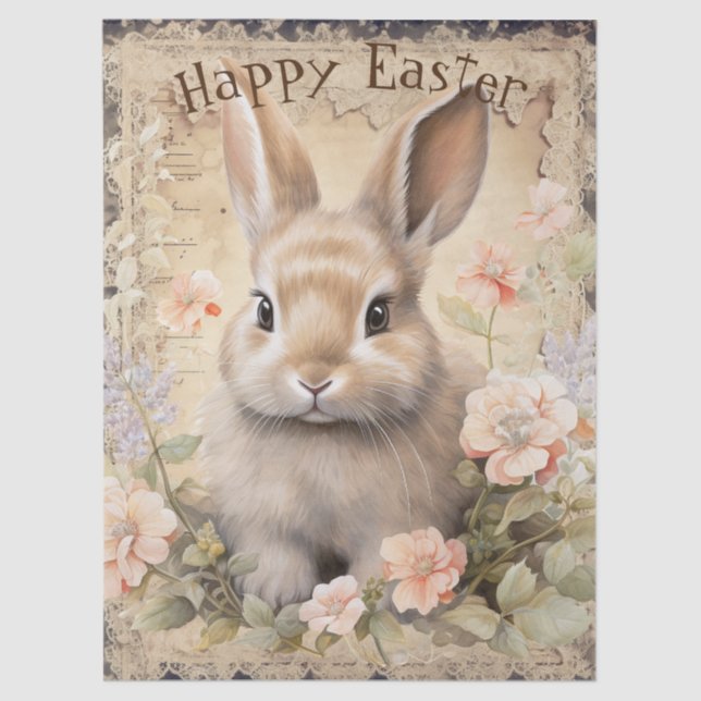 Papel De Seda Easter Spring Bunny (Frente )